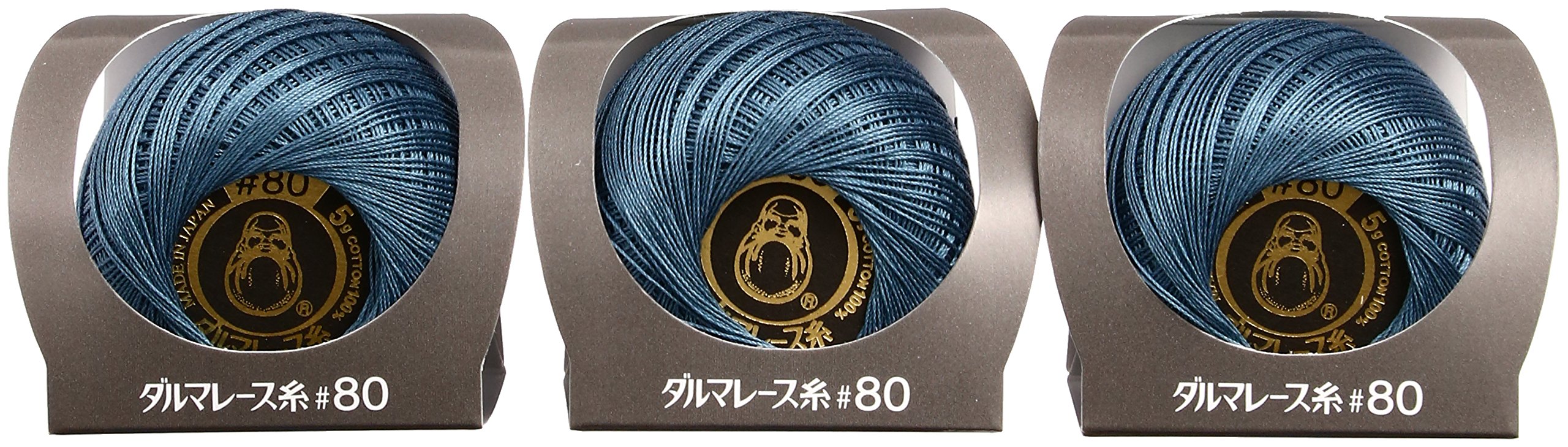 Amazon | 横田(Yokota) DARUMA レース糸 レース糸 #80 Col.8 ブルー 系